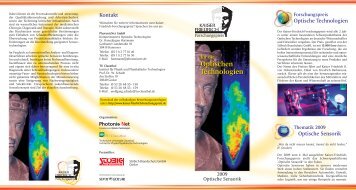 Optischen Technologien - Kaiser Friedrich Forschungspreis