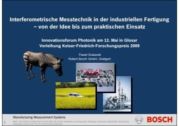Interferometrische Messtechnik in der industriellen Fertigung â von ...