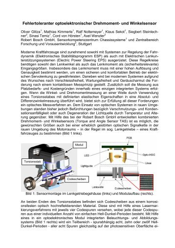 Fehlertoleranter optoelektronischer Drehmoment- und Winkelsensor