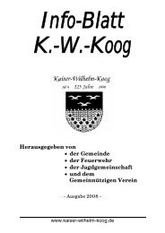 Info-Blatt K.-W. - Gemeinde Kaiser - Wilhelm - Koog