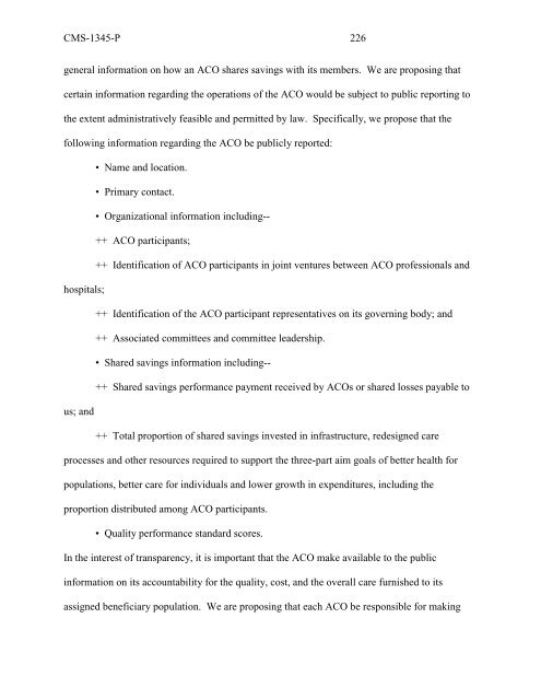 (ACO) regulations - American Society of Anesthesiologists