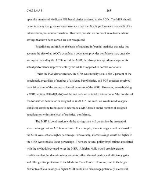 (ACO) regulations - American Society of Anesthesiologists