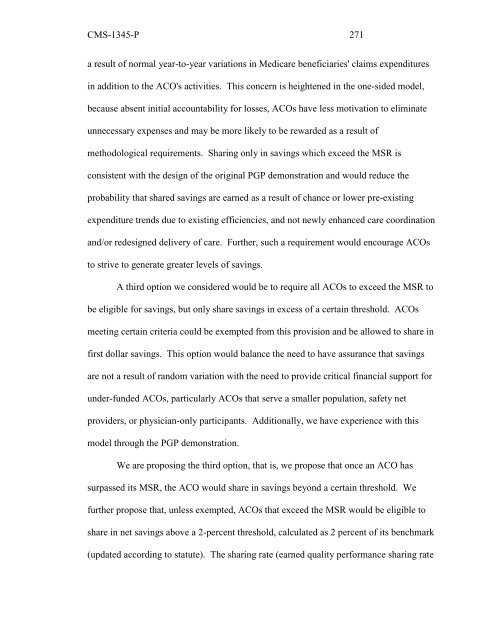 (ACO) regulations - American Society of Anesthesiologists