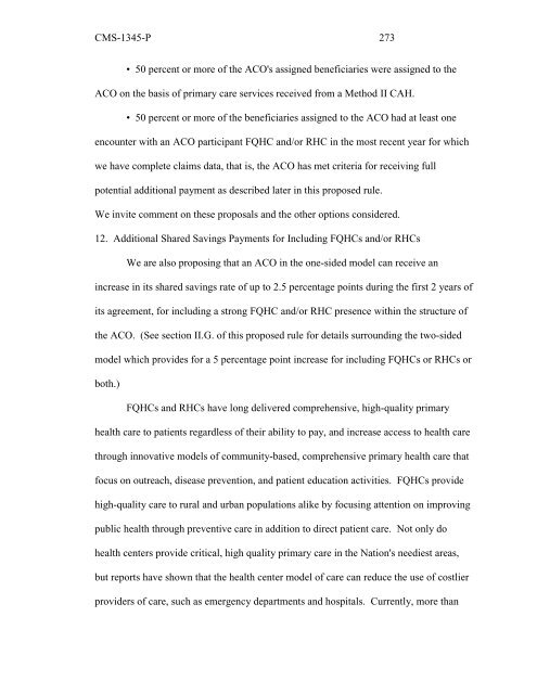 (ACO) regulations - American Society of Anesthesiologists