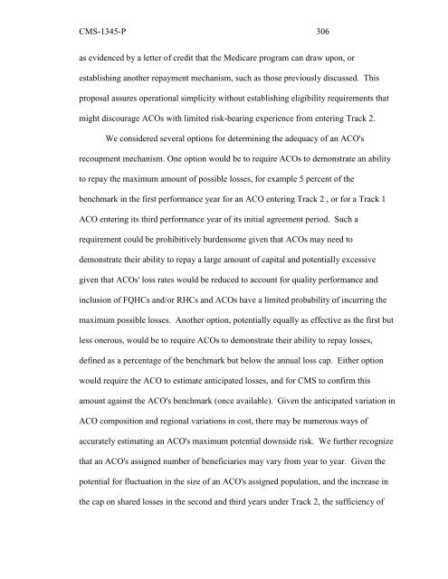 (ACO) regulations - American Society of Anesthesiologists