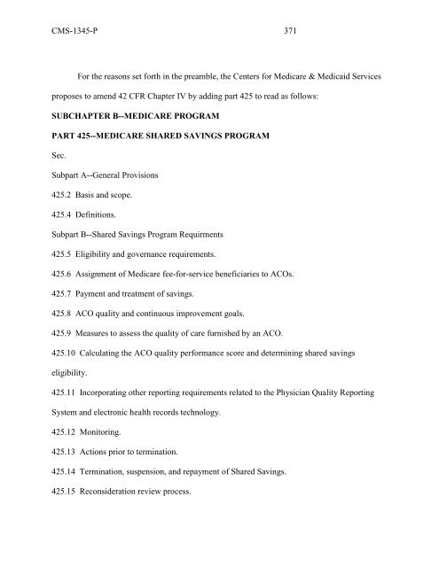 (ACO) regulations - American Society of Anesthesiologists