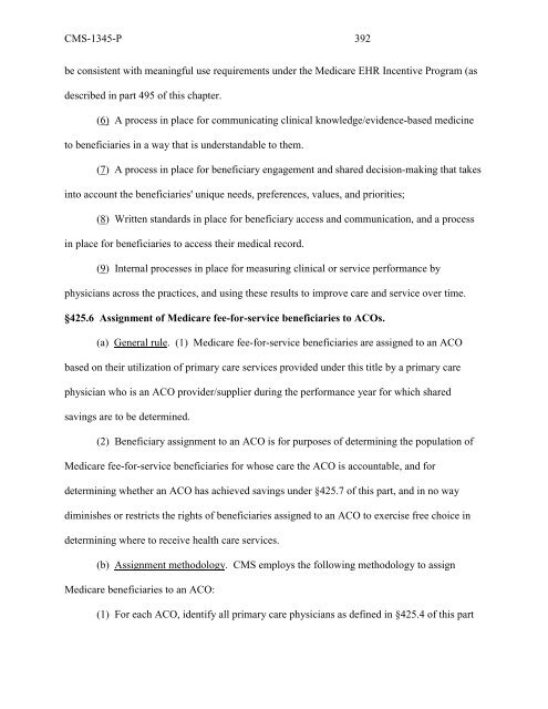 (ACO) regulations - American Society of Anesthesiologists