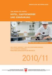 hotel, gastgewerbe und ernÃ¤hrung - Landeshotelfachschule Kaiserhof