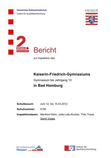 Inspektionsbericht - Kaiserin-Friedrich-Gymnasium