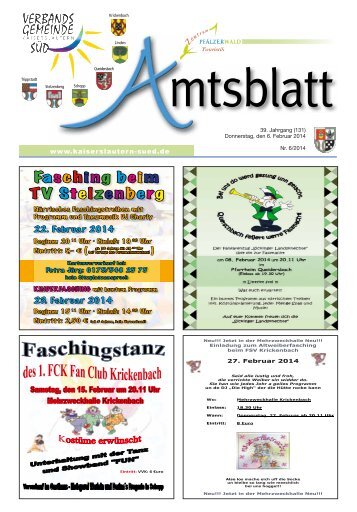 Ausgabe Nr. 06 vom 06.02.2014 - Verbandsgemeinde ...