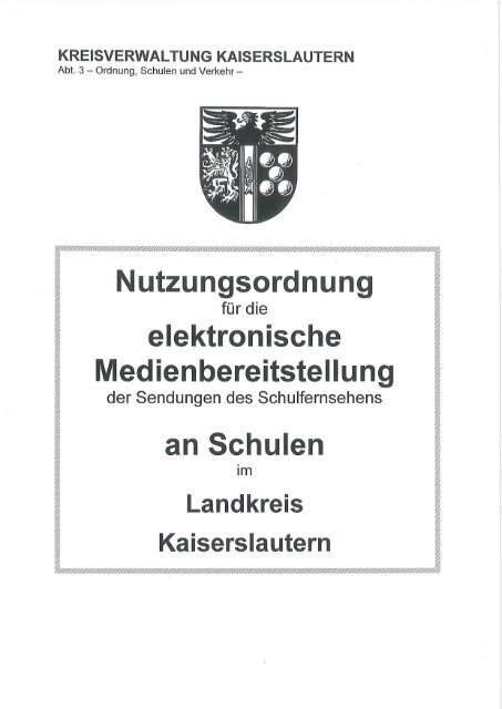 NIEDERSCHRIFT - Landkreis Kaiserslautern