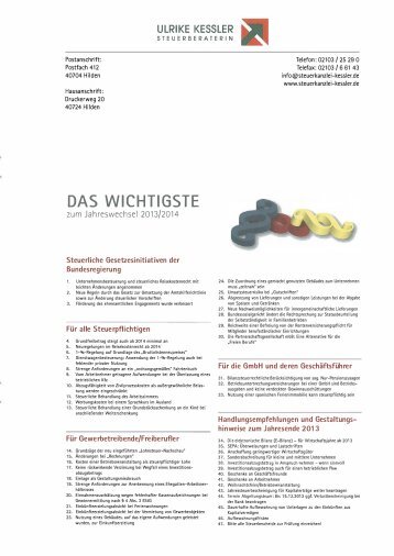 DAS WICHTIGSTE zum Jahreswechsel 2013/2014