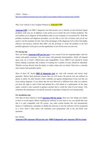 Why Your Vehicle is Not Complete Without an Autocom CDP_.pdf