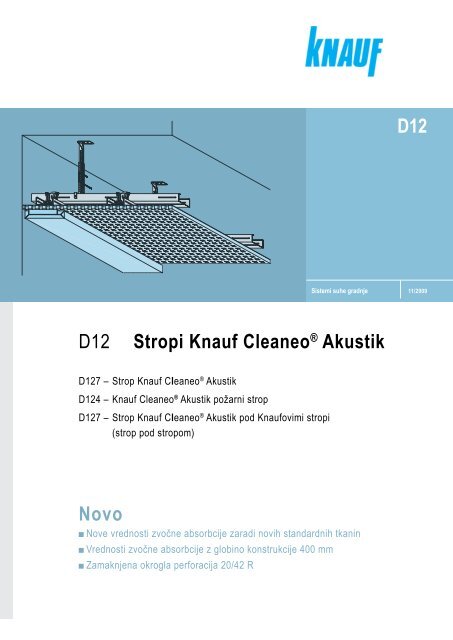 D12 Knauf Cleaneo Akustik Decken - Kalcer