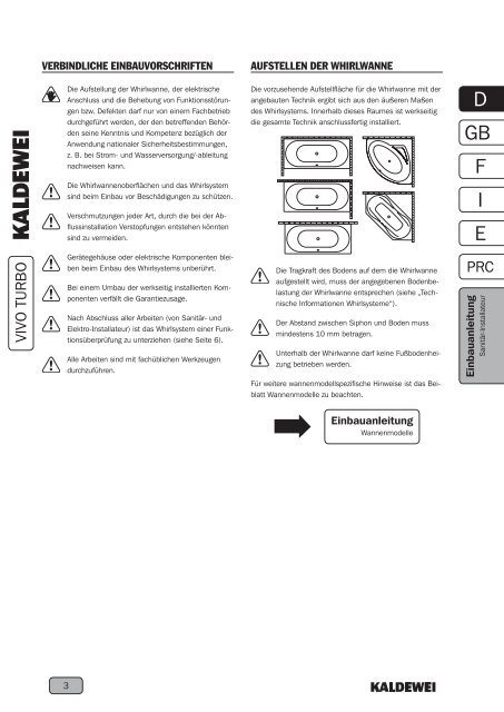 Installationsanleitung - Kaldewei