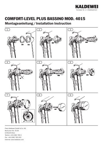 Installationsanleitung COMFORT-LEVEL PLUS BASSINO - Kaldewei