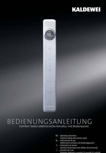 Bedienungsanleitung Comfort Select Bedienpanel - Kaldewei