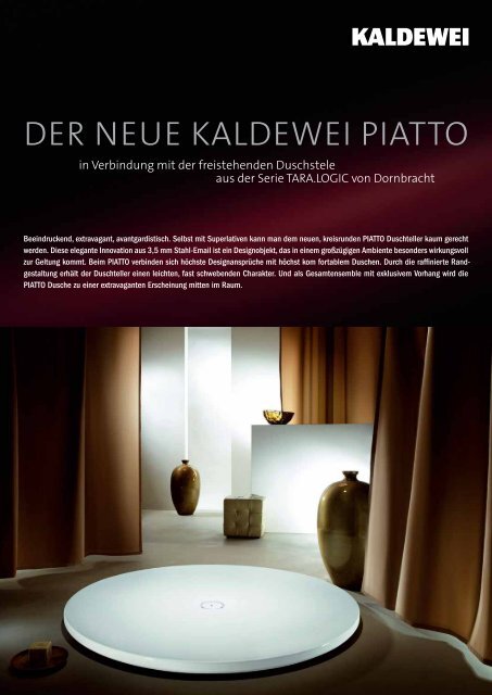 Planungshilfe PIATTO - Kaldewei