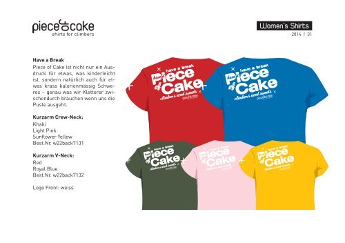 Piece of Cake - Artikelangebot 2014