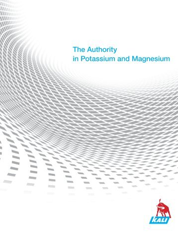 The Authority in Potassium and Magnesium - K+S KALI GmbH