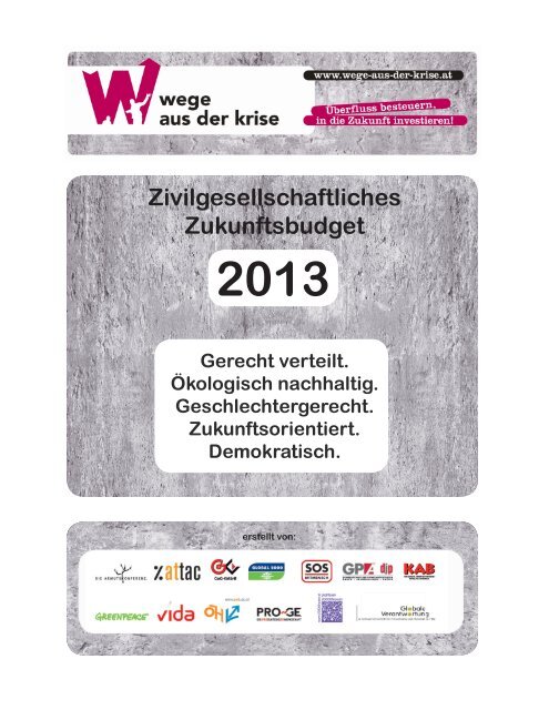 Zivilgesellschaftliche Budget 2013 - Wege aus der Krise