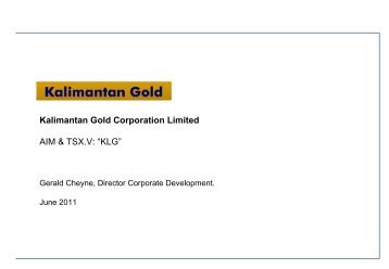 Oxiana Limited - Kalimantan Gold Corporation Limited