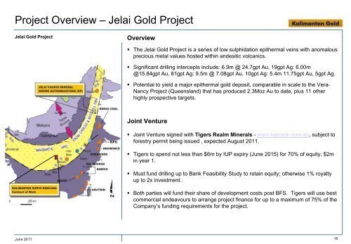 Oxiana Limited - Kalimantan Gold Corporation Limited