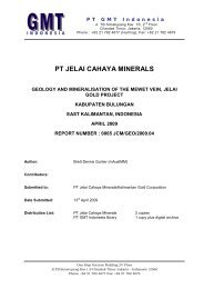 Geology and mineralisation of the Mewet Vein, Jelai Gold Project ...