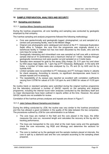 Geology and mineralisation of the Mewet Vein, Jelai Gold Project ...