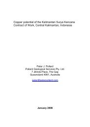 Copper potential of KSK COW - Kalimantan Gold Corporation Limited