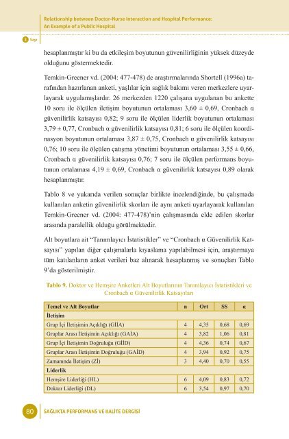 PERFORMANS VE KALÄ°TE - SaÄlÄ±kta Kalite ve Akreditasyon Daire ...