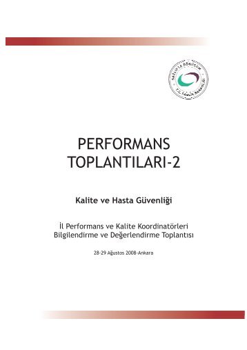 performans toplantilari -2- R - SaÄlÄ±kta Kalite ve Akreditasyon Daire ...