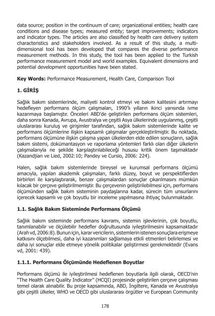 I. UluslararasÄ± SaÄlÄ±kta Performans ve Kalite Kongresi Bildiriler ...