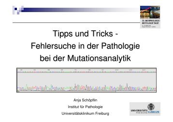 Fehlersuche in der Pathologie bei der Mutationsanalytik