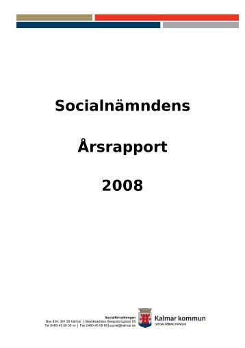 Årsrapport för socialförvaltningen - Kalmar kommun