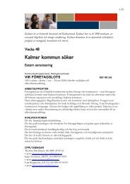 Annonsmanus till Östra Småland lördagen den 7 ... - Kalmar kommun