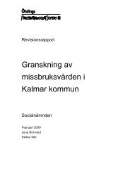 9. Granskning av missbruksvården i Kalmar kommun