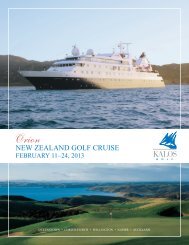 NEW ZEALAND GOLF CRUISE - Kalos Golf