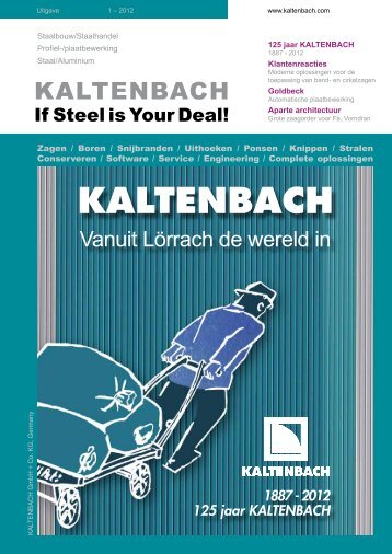 PDF: Uitgave 1-2012 - Hans Kaltenbach Maschinenfabrik GmbH + ...