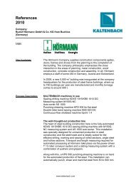 read more - Hans Kaltenbach Maschinenfabrik GmbH + Co. KG