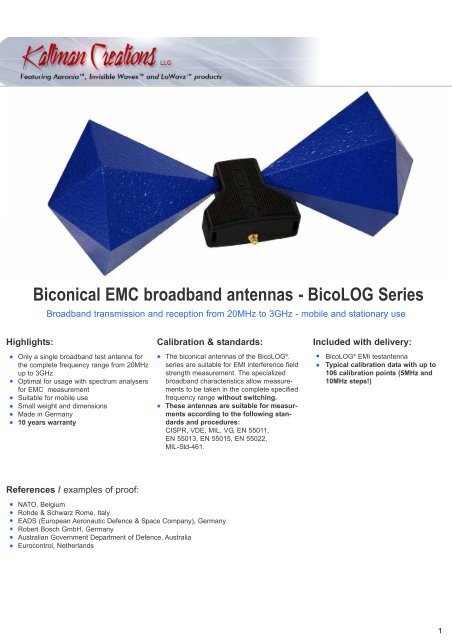 to download BicoLOG Series specification sheet - Kaltman ...