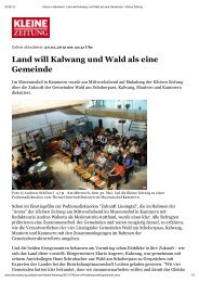 Land will Kalwang und Wald als eine Gemeinde