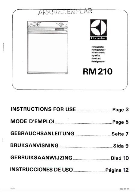 Dometic Manual RM 210.pdf - KAMA Fritid