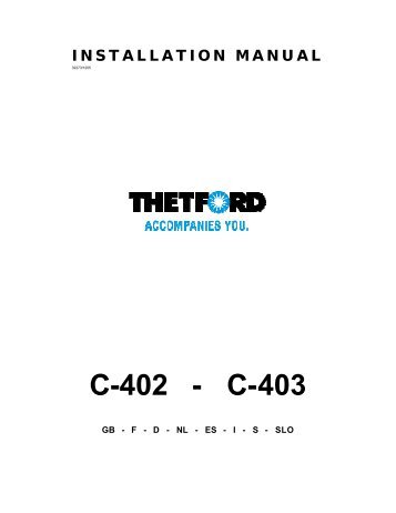 Installation Manual C-400 - KAMA Fritid