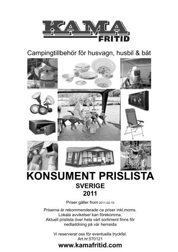 KONSUMENT PRISLISTA - KAMA Fritid