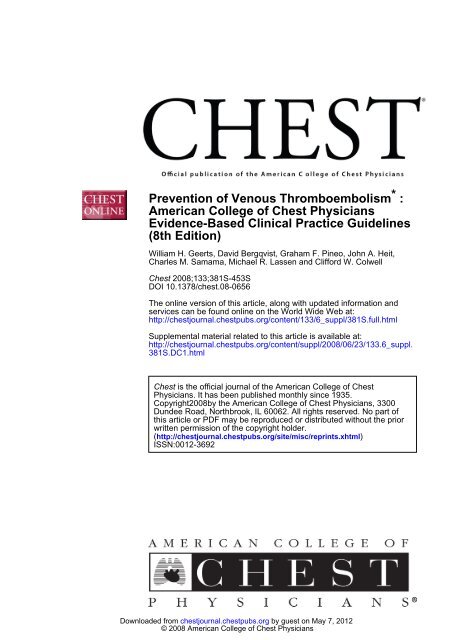 Prevention of Venous Thromboembolism - Covidien