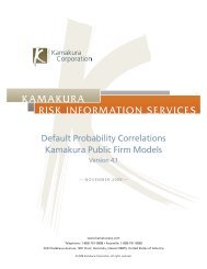kamakura risk information services - The Kamakura Corporation