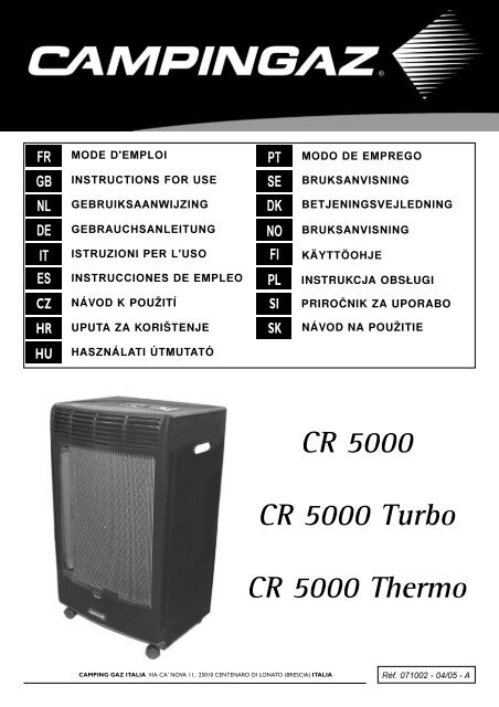 CR 5000 CR 5000 Turbo CR 5000 Thermo - KAMA Fritid