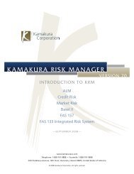 KAMAKURA RISK MANAGER - The Kamakura Corporation