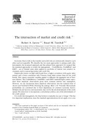 The intersection of market and credit risk q - Kamakura Corporation